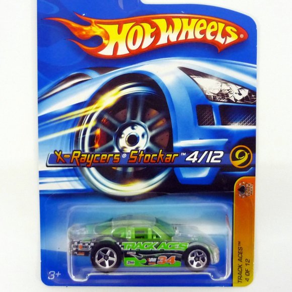 Hot Wheels X-Raycers Stockar #114 Track Aces 4 of 12 Green Die-Cast Car 2006 - Picture 1 of 1